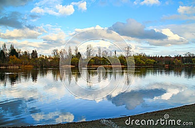 Calm and peaceful lake Stock Photo