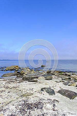 Calm And Peaceful Seascape On A Summer Day With Calm Sea Stock Photo