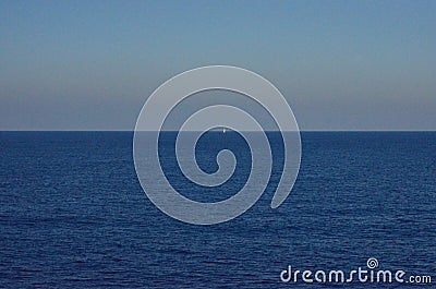 Calm sea in evening- Ionian Sea. Stock Photo