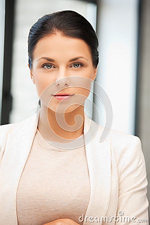 Calm and serious woman Stock Photo