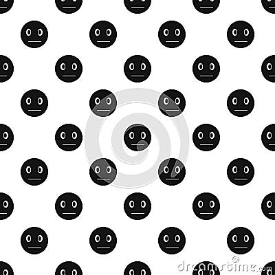 Calm smiley pattern, simple style Vector Illustration