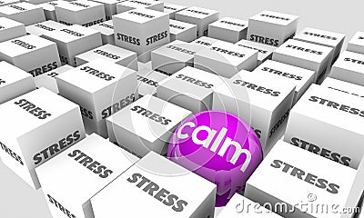 Calm Vs Stress Relax Take Break Time Out Stop Overworking Stock Photo