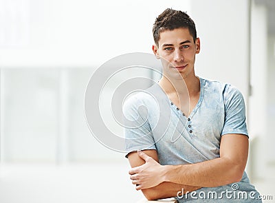 Calm young man Stock Photo