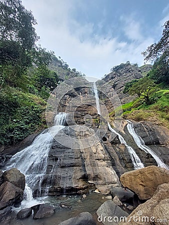 Calming Cikanteh Waterfall Stock Photo