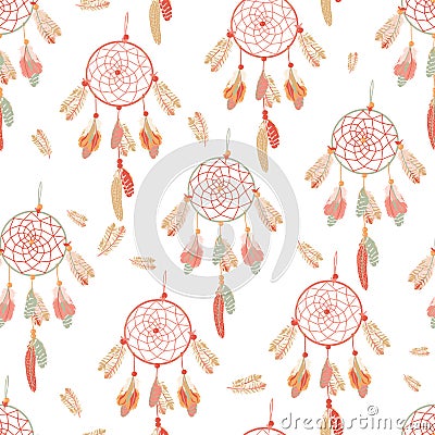 Calming sunny dream catcher Vector Illustration