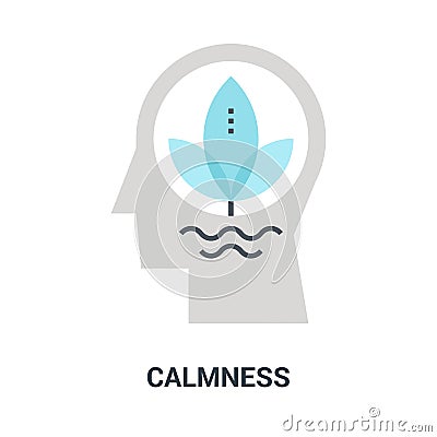 Calmness icon concept Vector Illustration