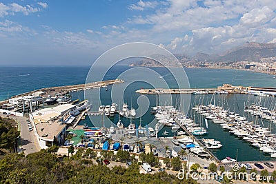 Calp marina Spain beautiful Spanish coastal town Editorial Stock Photo