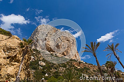 Calp Spain Penyal famous mountain Stock Photo