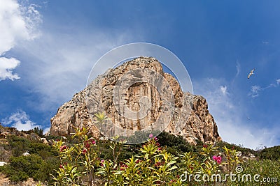 Calp Spain Penyal d`Ifac famous landmark rock Stock Photo