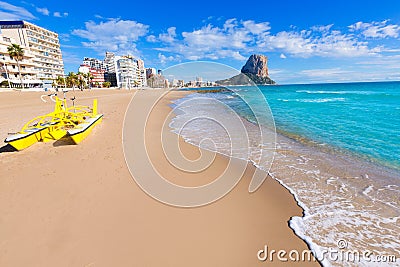 Calpe playa Arenal Bol beach Alicante Stock Photo