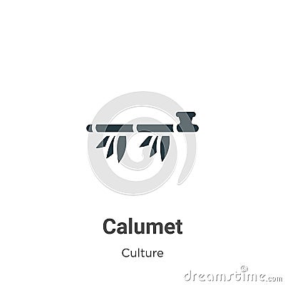 Calumet vector icon on white background. Flat vector calumet icon symbol sign from modern culture collection for mobile concept Vector Illustration