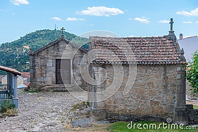 Calvario chapel at Belmonte town in Portugal Stock Photo
