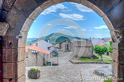 Calvario chapel at Belmonte town in Portugal Stock Photo