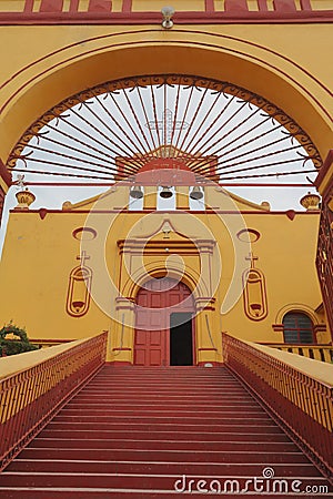 Calvario chapel in tlaxco, tlaxcala, mexico II Editorial Stock Photo