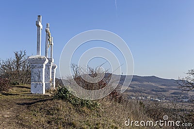 Calvary in the Buda Hills near Budapest Stock Photo