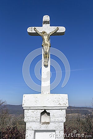 Calvary in the Buda Hills near Budapest Stock Photo