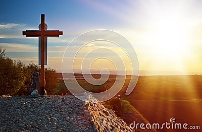 Calvary cross Stock Photo