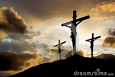 Calvary dusk Stock Photo