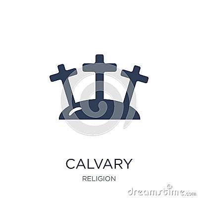 Calvary icon. Trendy flat vector Calvary icon on white background from Religion collection Vector Illustration