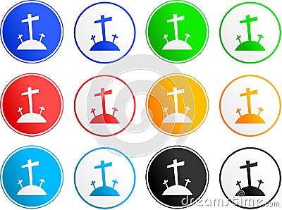 Calvary sign icons Stock Photo