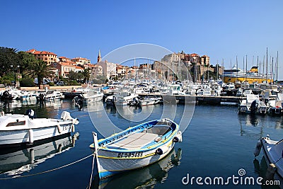 Calvi harbour, Corsica Editorial Stock Photo