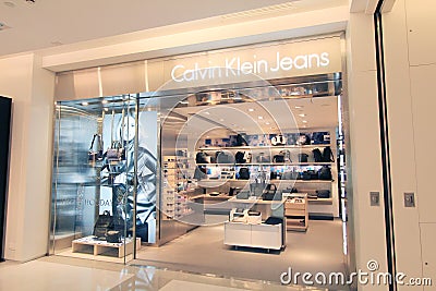 Calvin klein jeans shop in hong kong Editorial Stock Photo