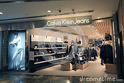 Calvin klein jeans shop in hong kong Editorial Stock Photo