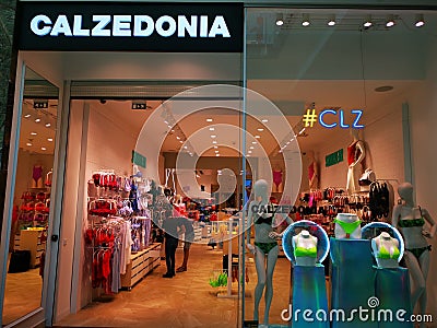 Calzedonia store at mall Baneasa Shopping City, Romania Editorial Stock Photo