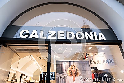 Calzedonia store in Saint Petersburg, Russia Editorial Stock Photo
