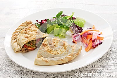 Calzone pizza, italian food Stock Photo