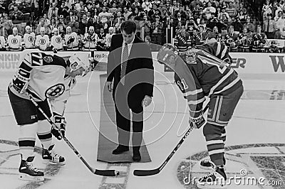 Cam Neely, Ray Bourque & Mark Messier Editorial Stock Photo