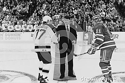 Cam Neely, Ray Bourque and Mark Messier Editorial Stock Photo