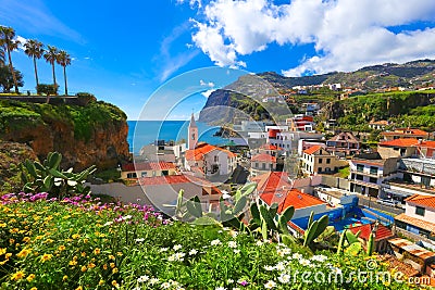 Camara de Lobos in Madeira Stock Photo