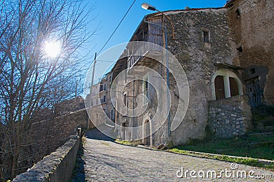 Camarda Village, Gran Sasso Abruzzo, Italy Stock Photo