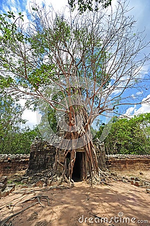 Cambodia Angkor Ta Som temple Stock Photo