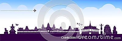 Cambodia travel destination vector illustration Vector Illustration