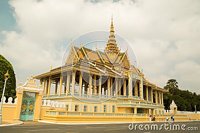 Cambodia Royal Palace, Moonlight Pavilion Editorial Stock Photo