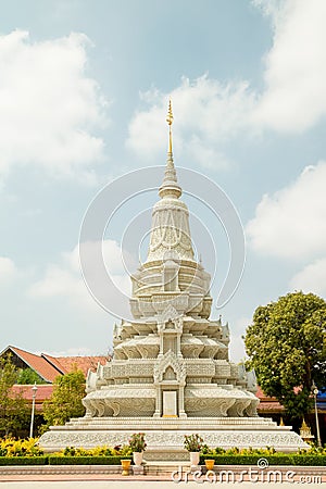 Cambodia Royal Palace, stupa Stock Photo