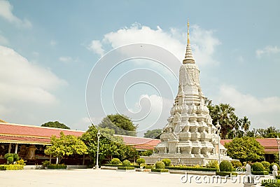 Cambodia Royal Palace, stupa Stock Photo