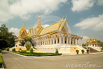 Cambodia Royal Palace, The Throne Hall Editorial Stock Photo