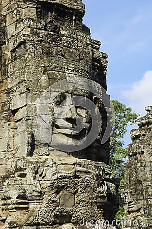Cambodia Siem Reap Angkor Wat Bayon Temple Stock Photo