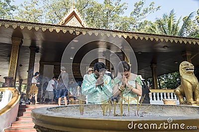 CAMBODIA SIEM REAP PREAH ANG CHORM SHRINE Editorial Stock Photo