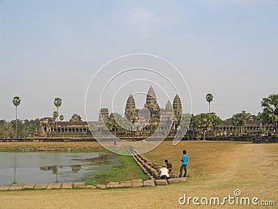 Cambodia, temple Angkor Wat Editorial Stock Photo