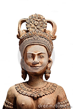 Cambodia wood carving art Stock Photo