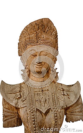 Cambodia wood carving art Stock Photo