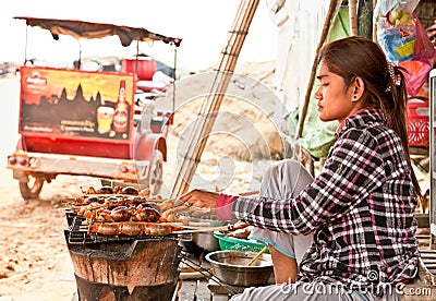 Cambodian people live beside Tonle Sap Lake in Siem Reap, Cambodia Editorial Stock Photo