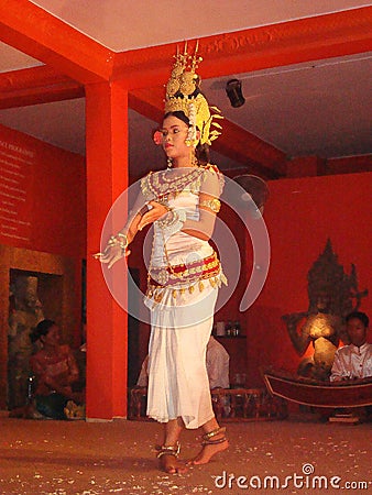 Cambodian traditional dancer on stage Editorial Stock Photo