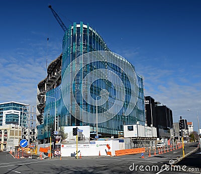 151 Cambridge Terrace Office Building Nears Completion Editorial Stock Photo