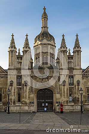 Cambridge, UK - December 25, 2020 - a rare sight with no people Editorial Stock Photo
