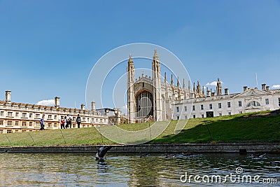 King's College Chapel, Gibbs' Building, Clare College MCR Editorial Stock Photo
